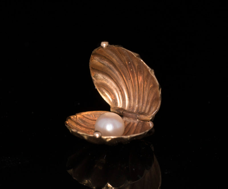 Antique 15ct Gold and Pearl Pendant/Charm. English Circa 1850/1860