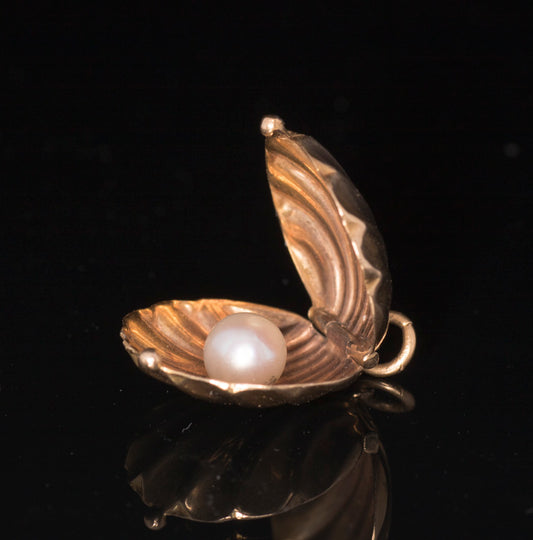 Antique 15ct Gold and Pearl Pendant/Charm. English Circa 1850/1860