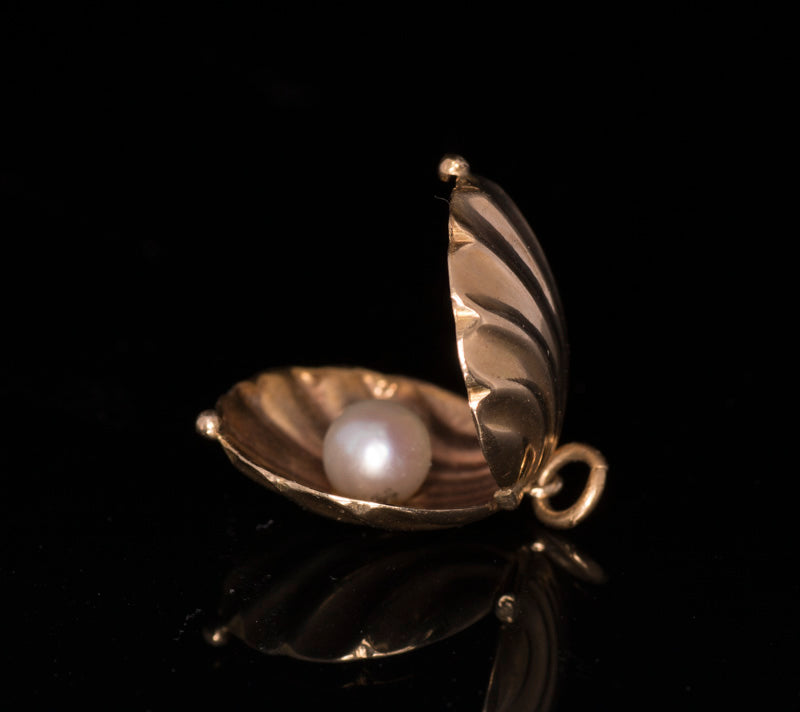 Antique 15ct Gold and Pearl Pendant/Charm. English Circa 1850/1860