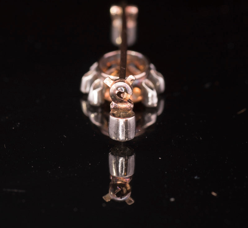 Rare Antique Golden Topaz and Old Cut Diamonds Brooch Circa 1840/1850. Gold and Silver Set.