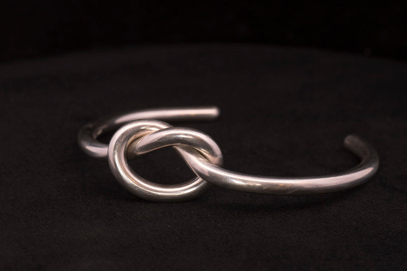 Pre-Loved Sterling Silver Georg Jensen Lovers Knot Bangle. A44B