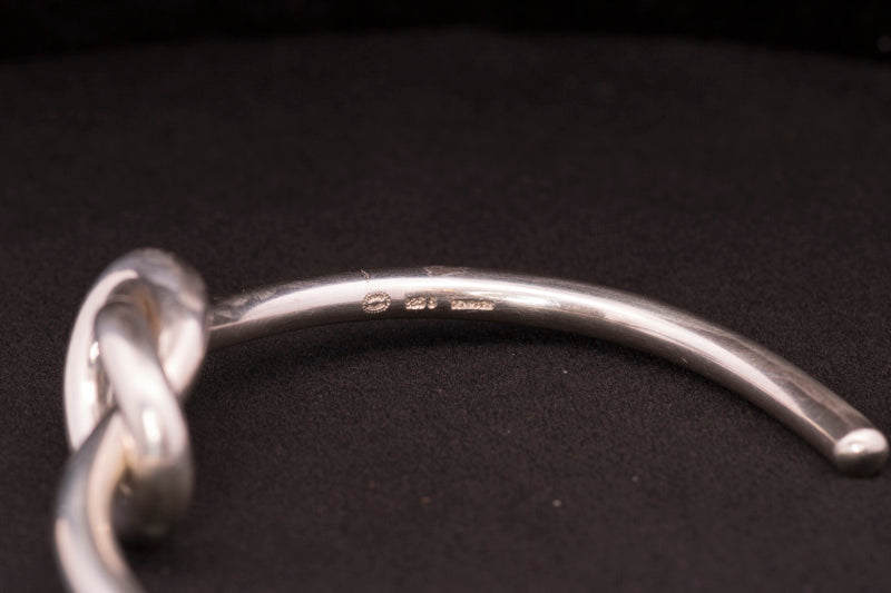 Pre-Loved Sterling Silver Georg Jensen Lovers Knot Bangle. A44B