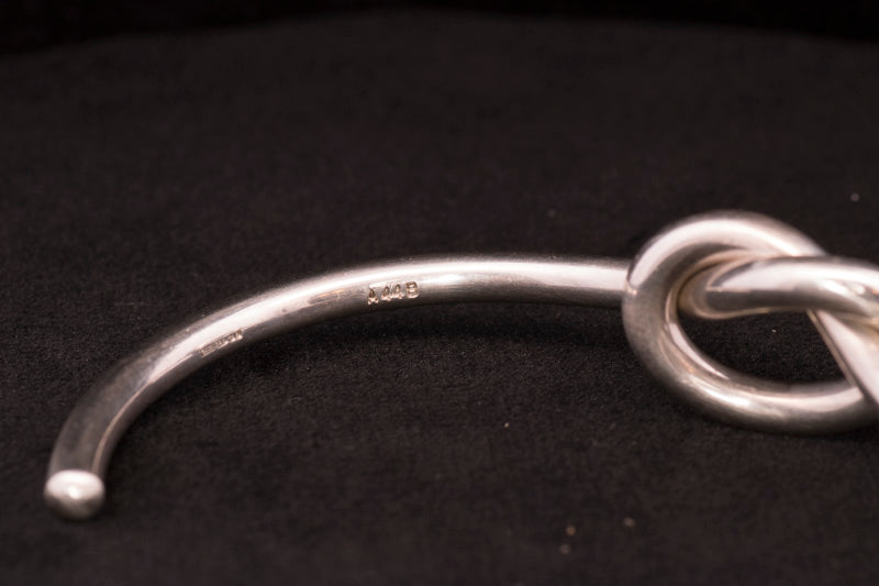 Pre-Loved Sterling Silver Georg Jensen Lovers Knot Bangle. A44B