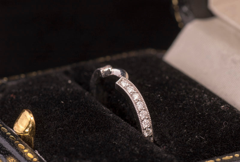 18ct White Gold and Diamond Fitted Wedding Band