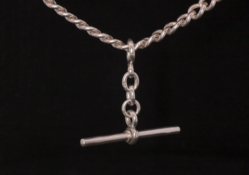 Antique Silver Double Albert Watch Chain. Birmingham 1894