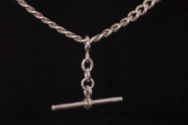 Antique Silver Double Albert Watch Chain. Birmingham 1894