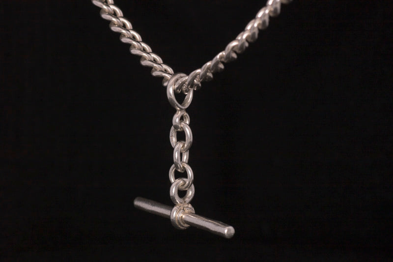 Antique Silver Double Albert Watch Chain. Birmingham 1894