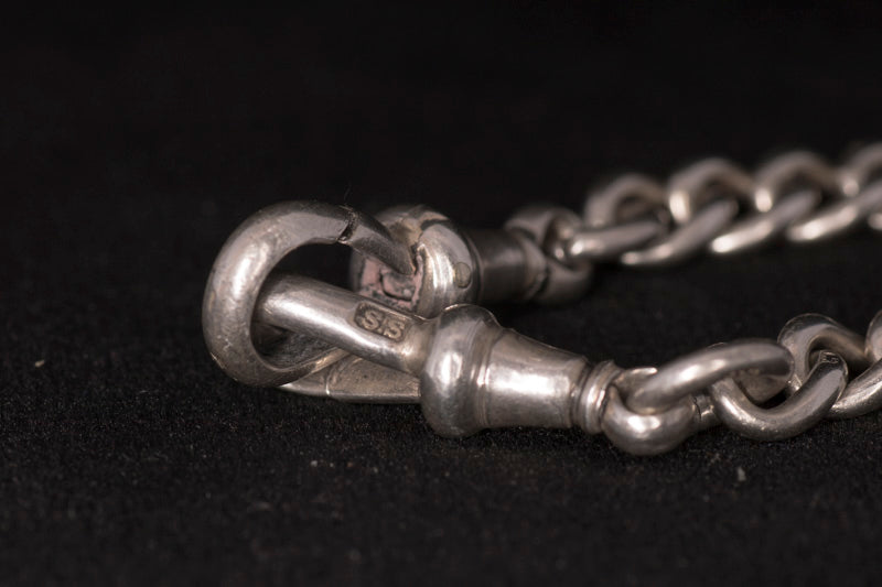 Antique Silver Double Albert Watch Chain. Birmingham 1894
