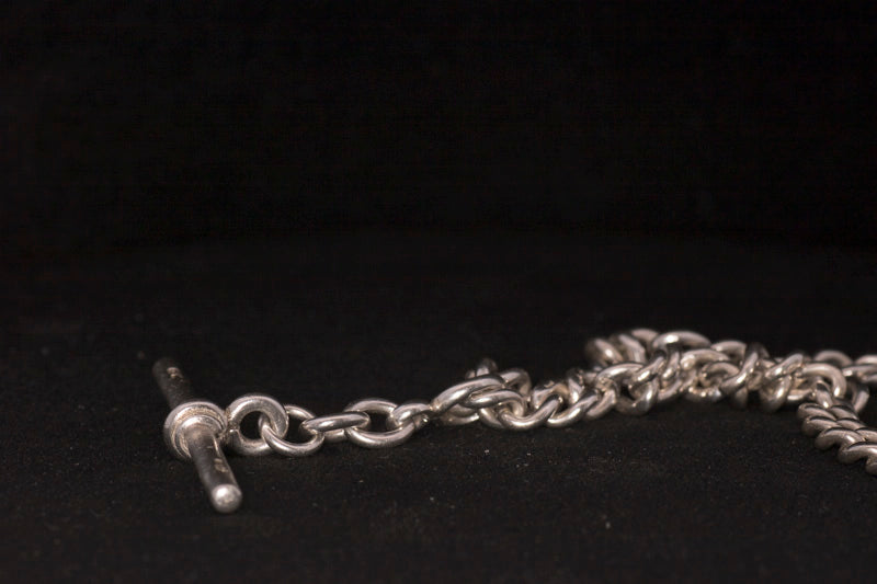Antique Silver Double Albert Watch Chain. Birmingham 1894