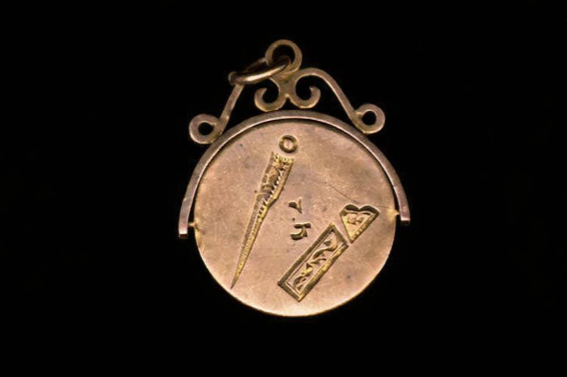 Antique Edwardian 9ct Rose Gold Masonic 'Spinner' Fob Circa 1910.