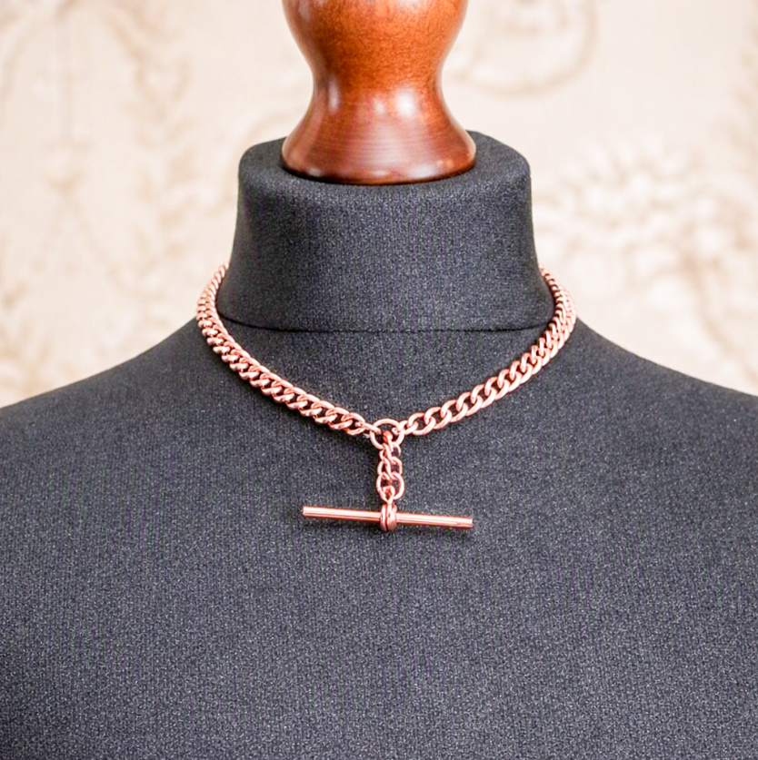 Antique Edwardian 9ct Gold Graduated Curb Link Albert Watch Chain. Assayed in Chester 1911