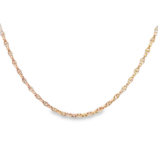 Antique Late Victorian 9ct Gold Ornate Chain with Barrel Clasp
