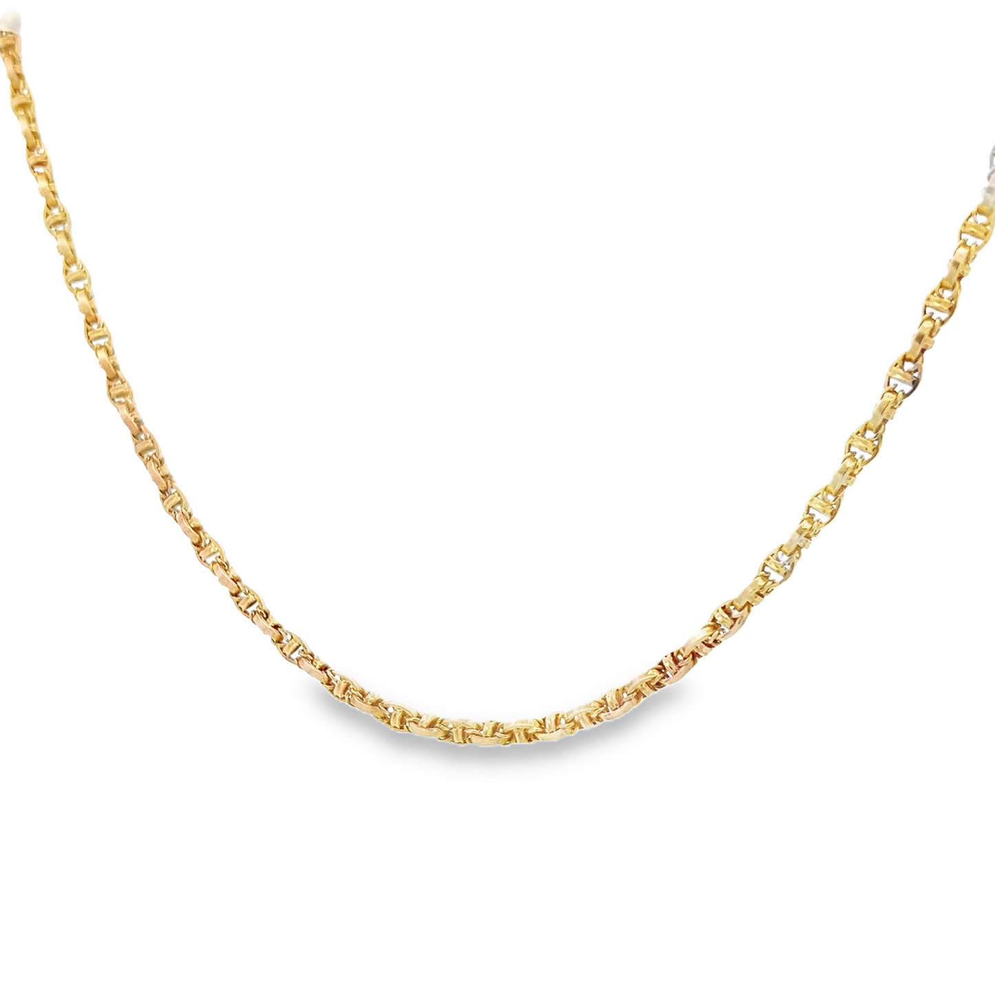 Antique Late Victorian 9ct Gold Ornate Chain with Barrel Clasp