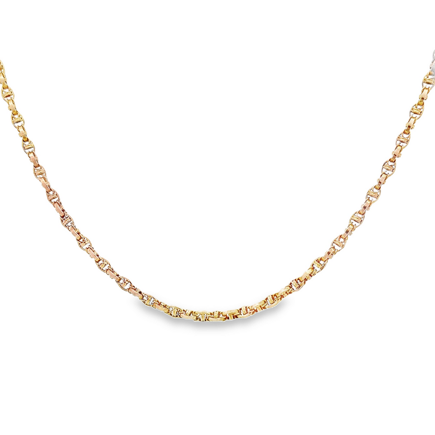 Antique Late Victorian 9ct Gold Ornate Chain with Barrel Clasp