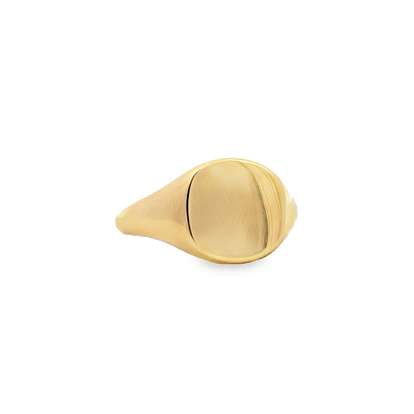Vintage 18ct Gold Plain Signet Ring Manufactured by Charles Green & Sons