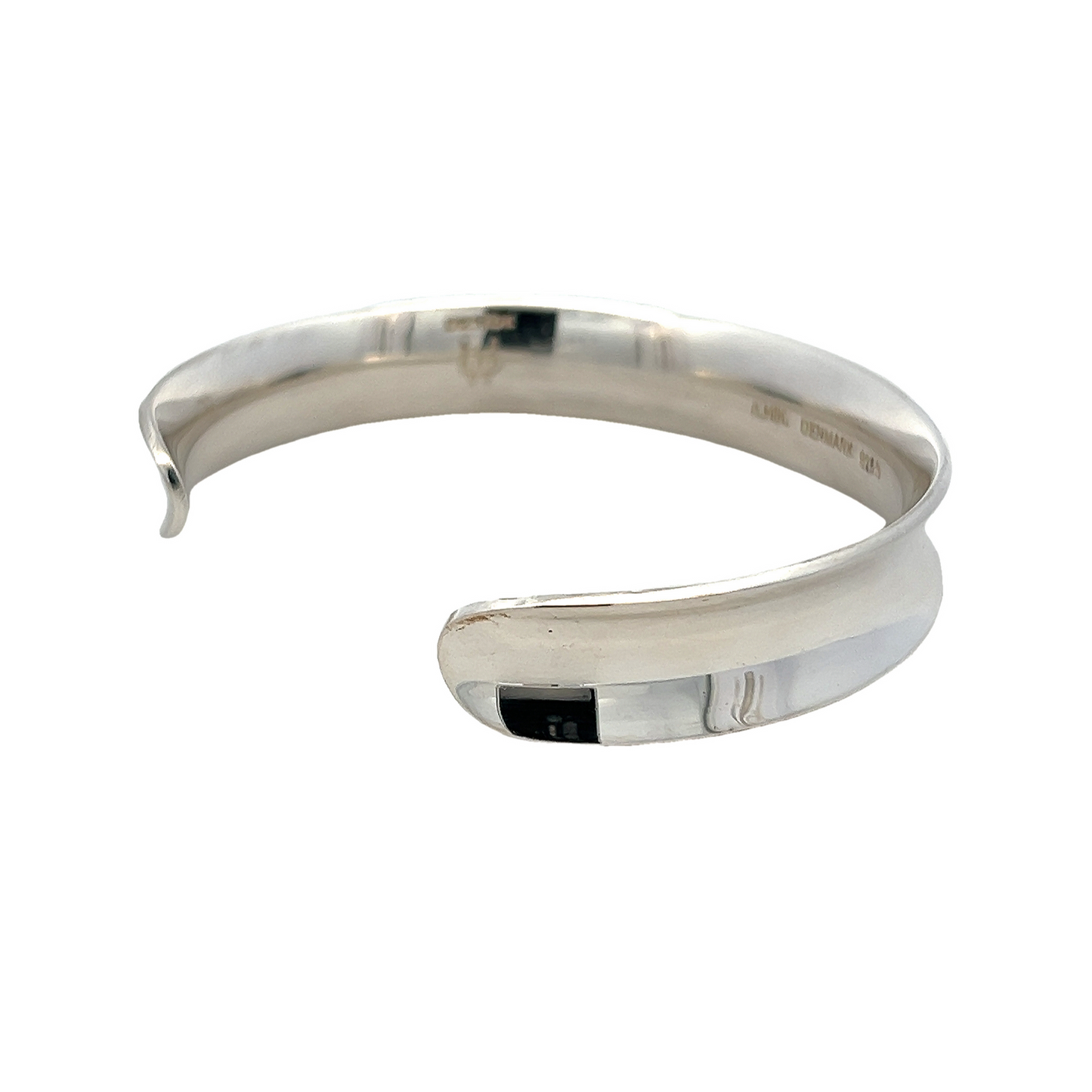 Vintage Ove Wendt for Andreas Mikkelsen Denmark Modernist Sterling Silver Cuff Bangle