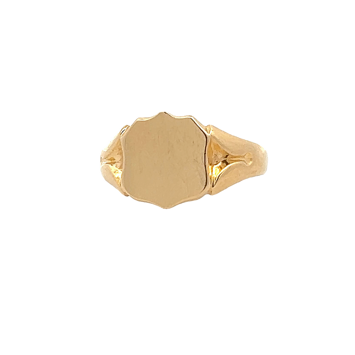 Vintage Art Deco Shield Motif 18ct Gold Signet Ring