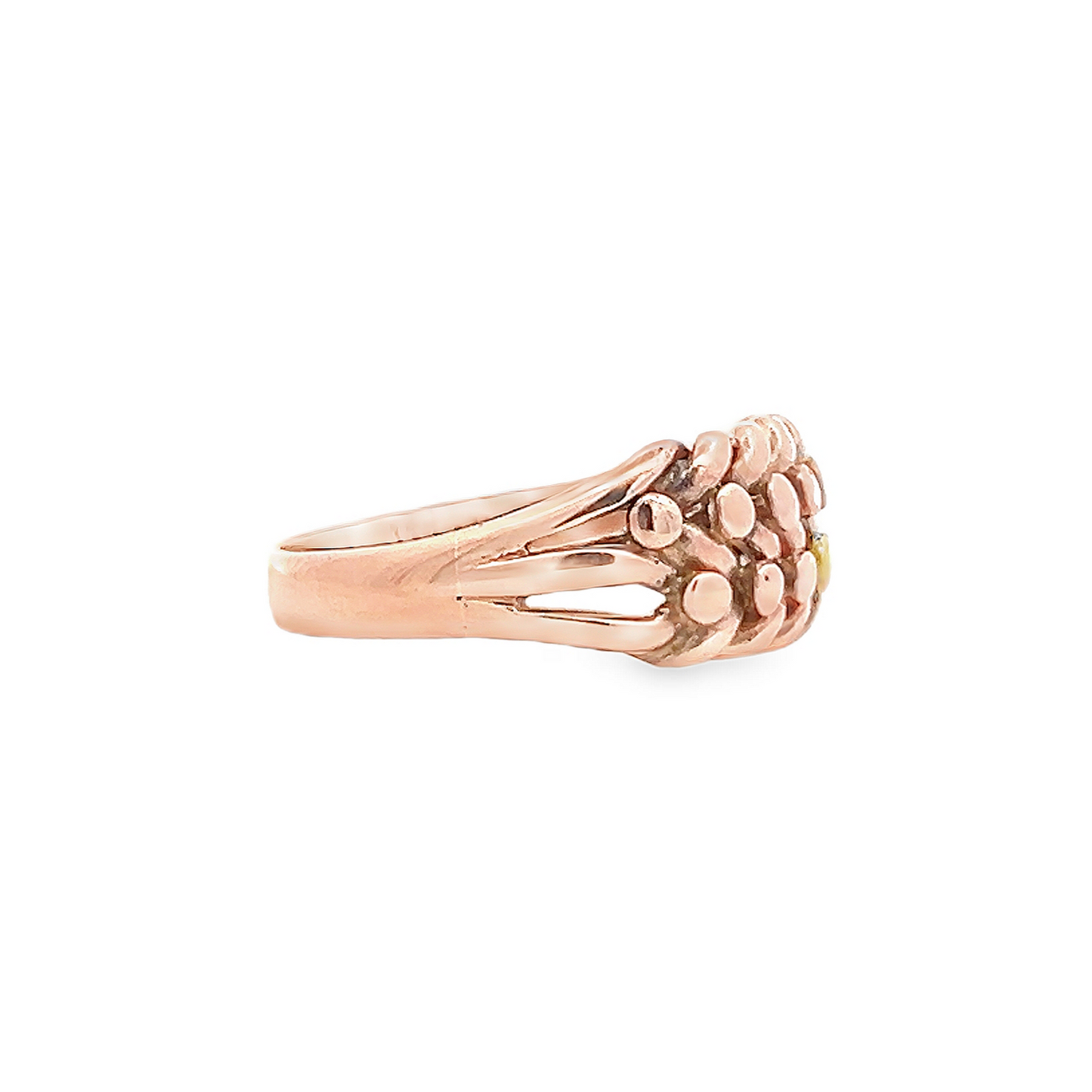Antique Edwardian 9ct Rose Gold Keeper Ring