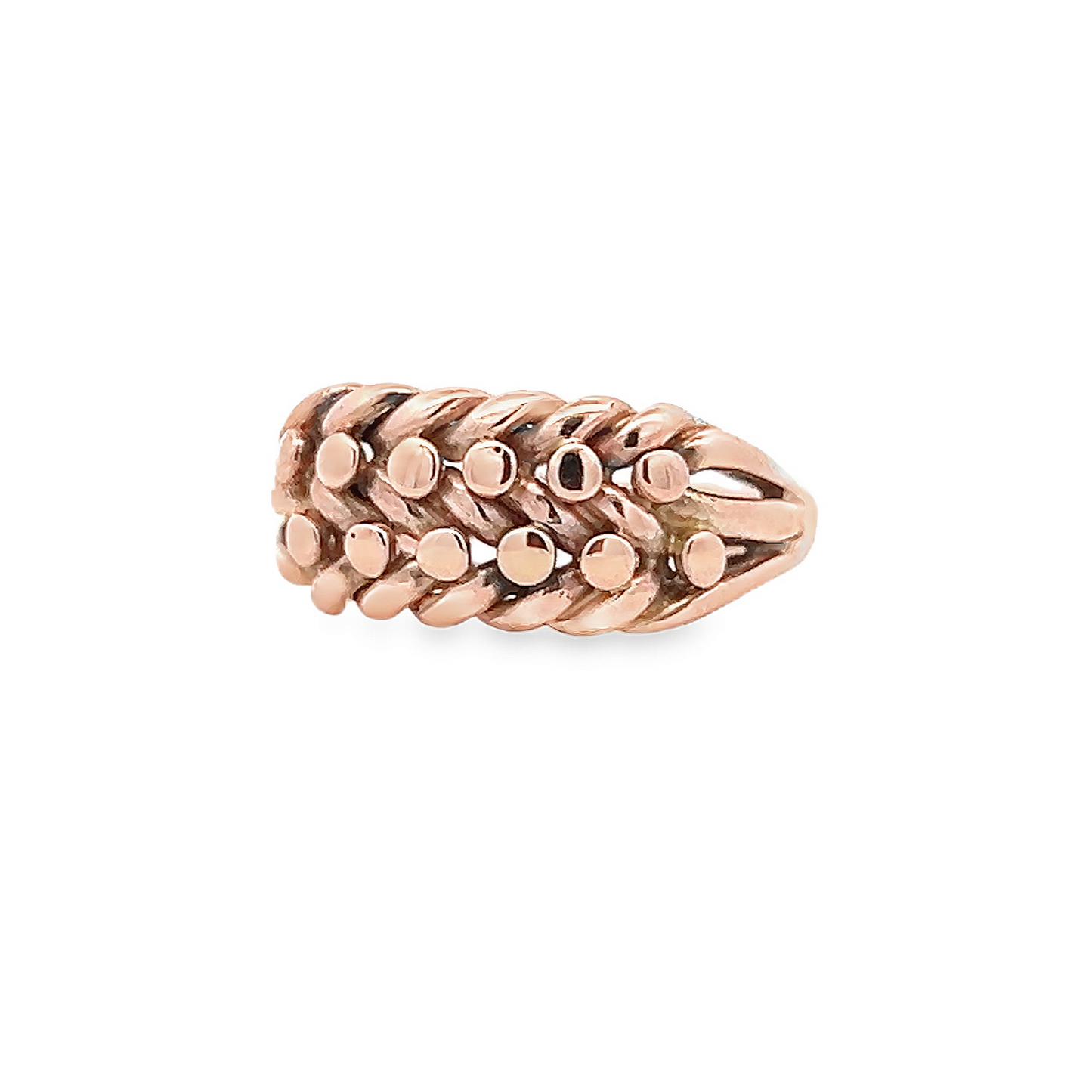Antique Edwardian 9ct Rose Gold Keeper Ring