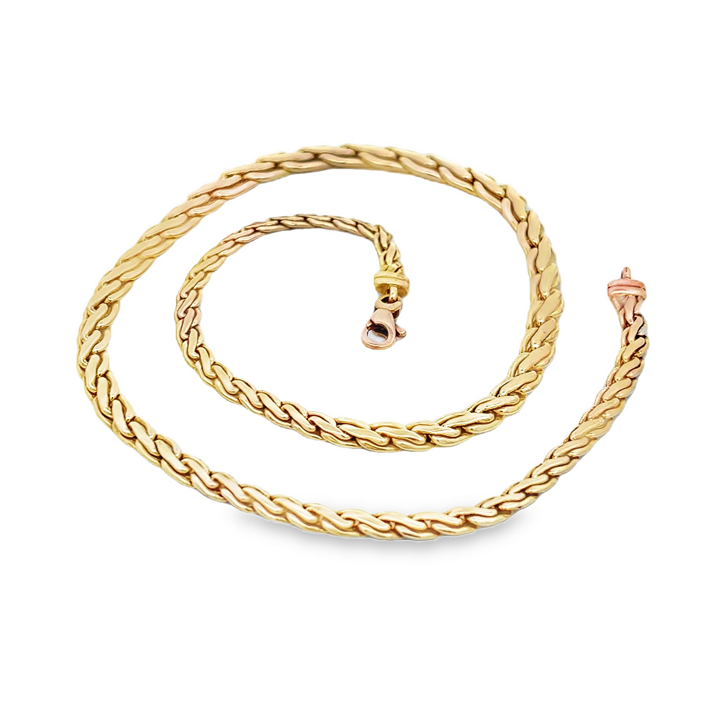 Vintage 9ct Gold Faceted/Tapered Link Collar Necklace