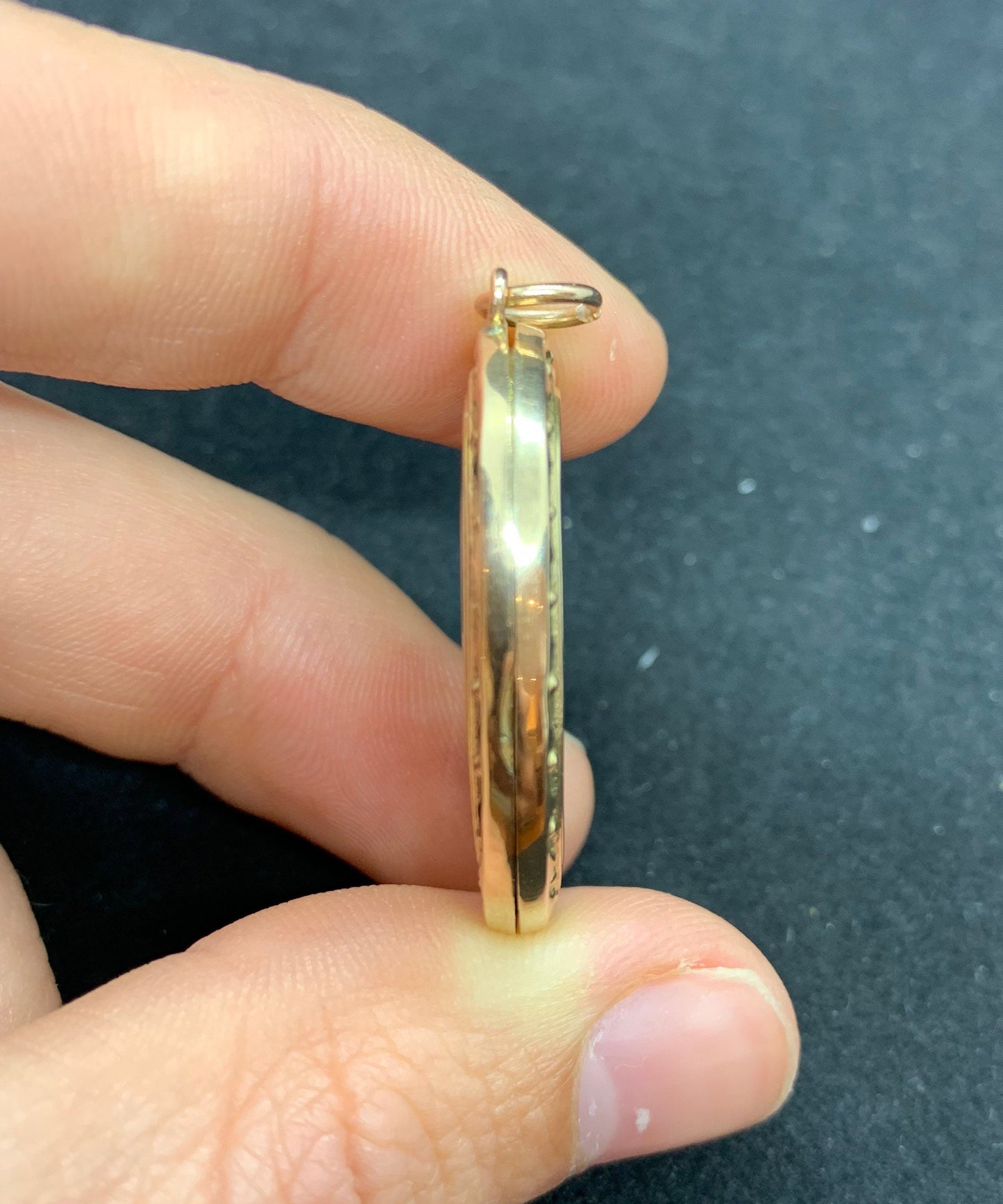 Antique 9ct Rose Gold Diamond Set Locket. 9ct Gold Back & Front. Good Size. 8.1g Original Interior.
