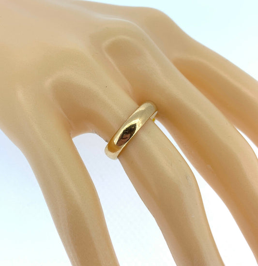 Antique  22ct Gold Court Wedding Ring. London 1922. Timeless 4.1mm Band.