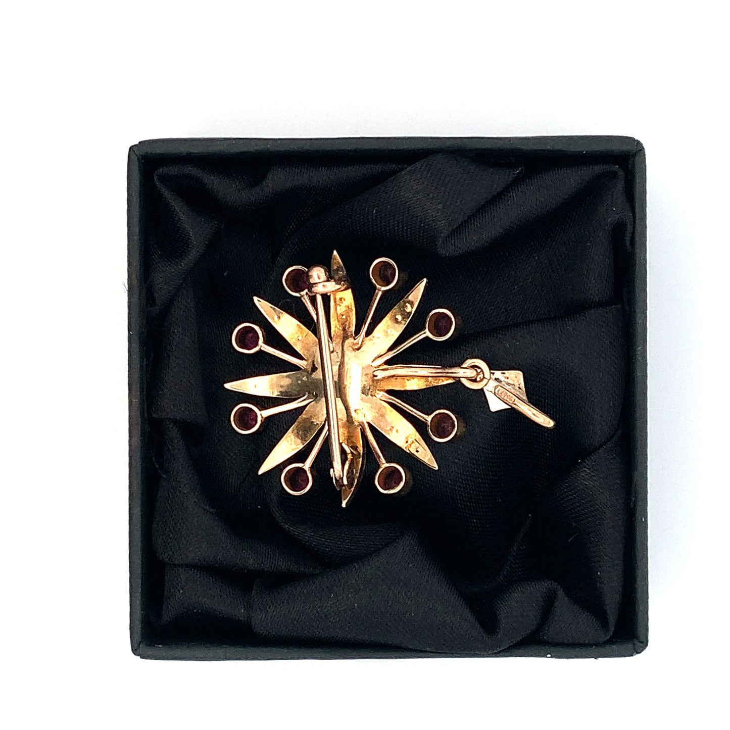 Antique Amethyst and Pearl 9ct Gold Star Pendant / Brooch. English Circa 1900