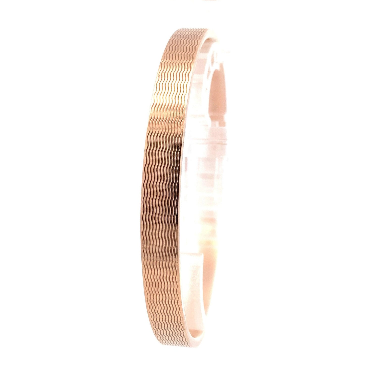 Antique Art Deco. 9ct Rose Gold Slave Bangle. Engine Turned Upper Arm Bangle. English. Hallmarked 1924.