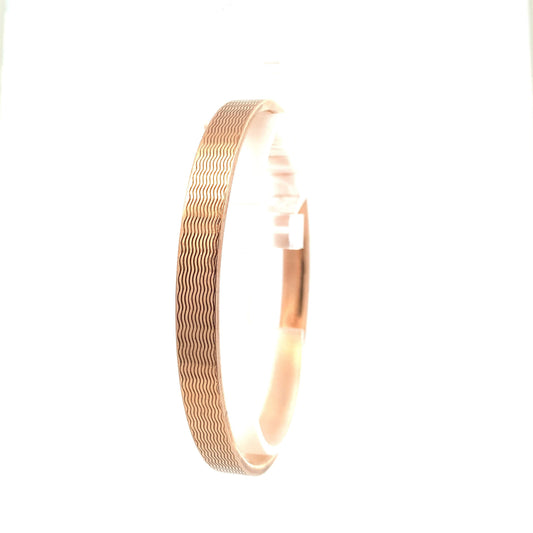 Antique Art Deco. 9ct Rose Gold Slave Bangle. Engine Turned Upper Arm Bangle. English. Hallmarked 1924.