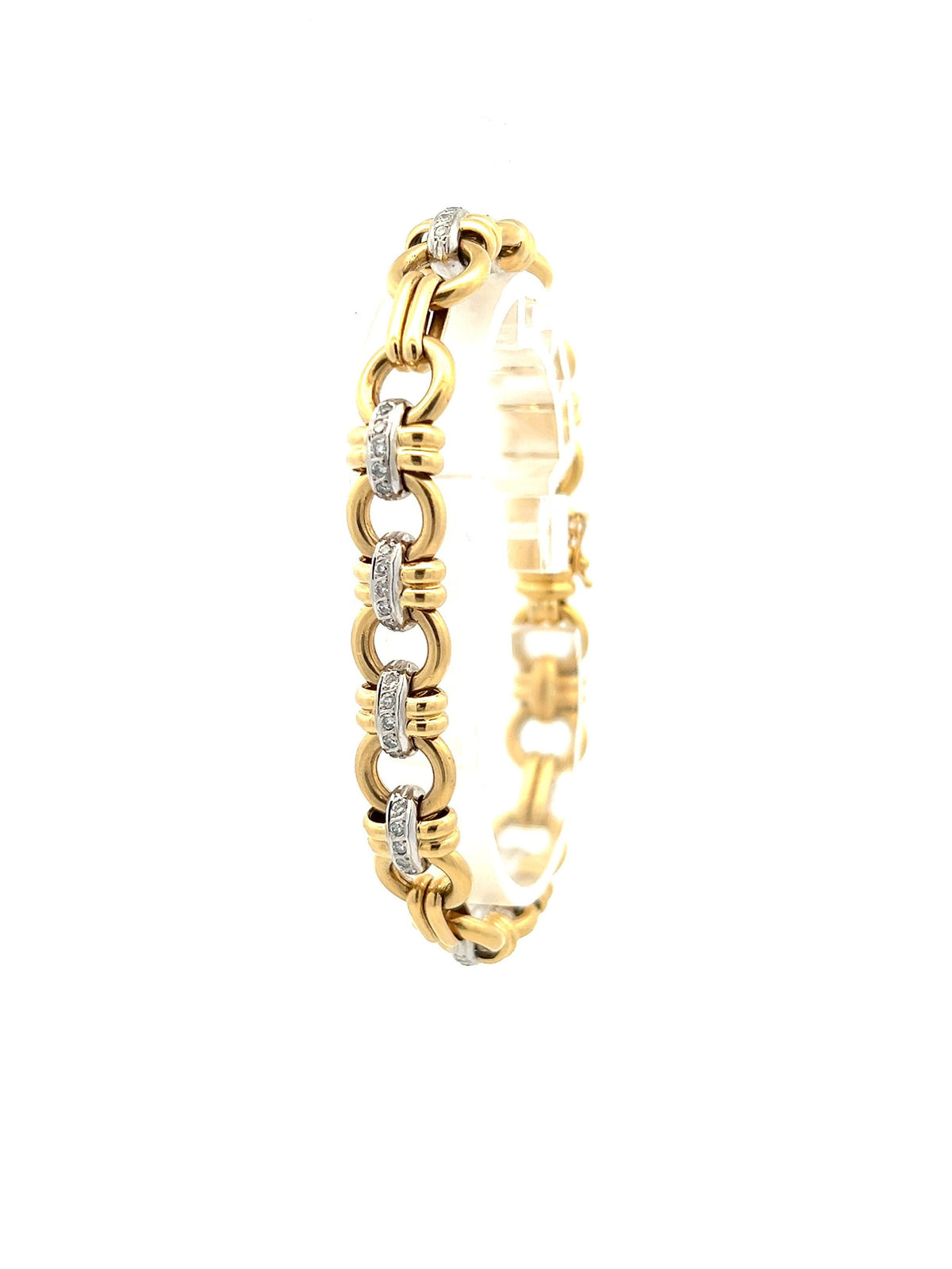 Vintage Diamond Set 18ct Gold Bracelet. Fabulous Quality.