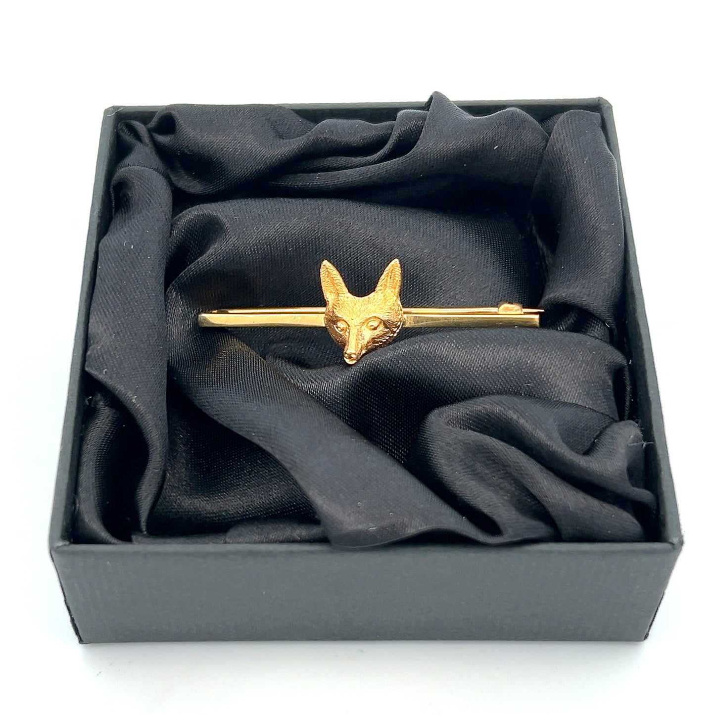 Antique 18ct Gold Fox Bar Brooch / Cravat Pin.  English Circa 1910's / 1920's