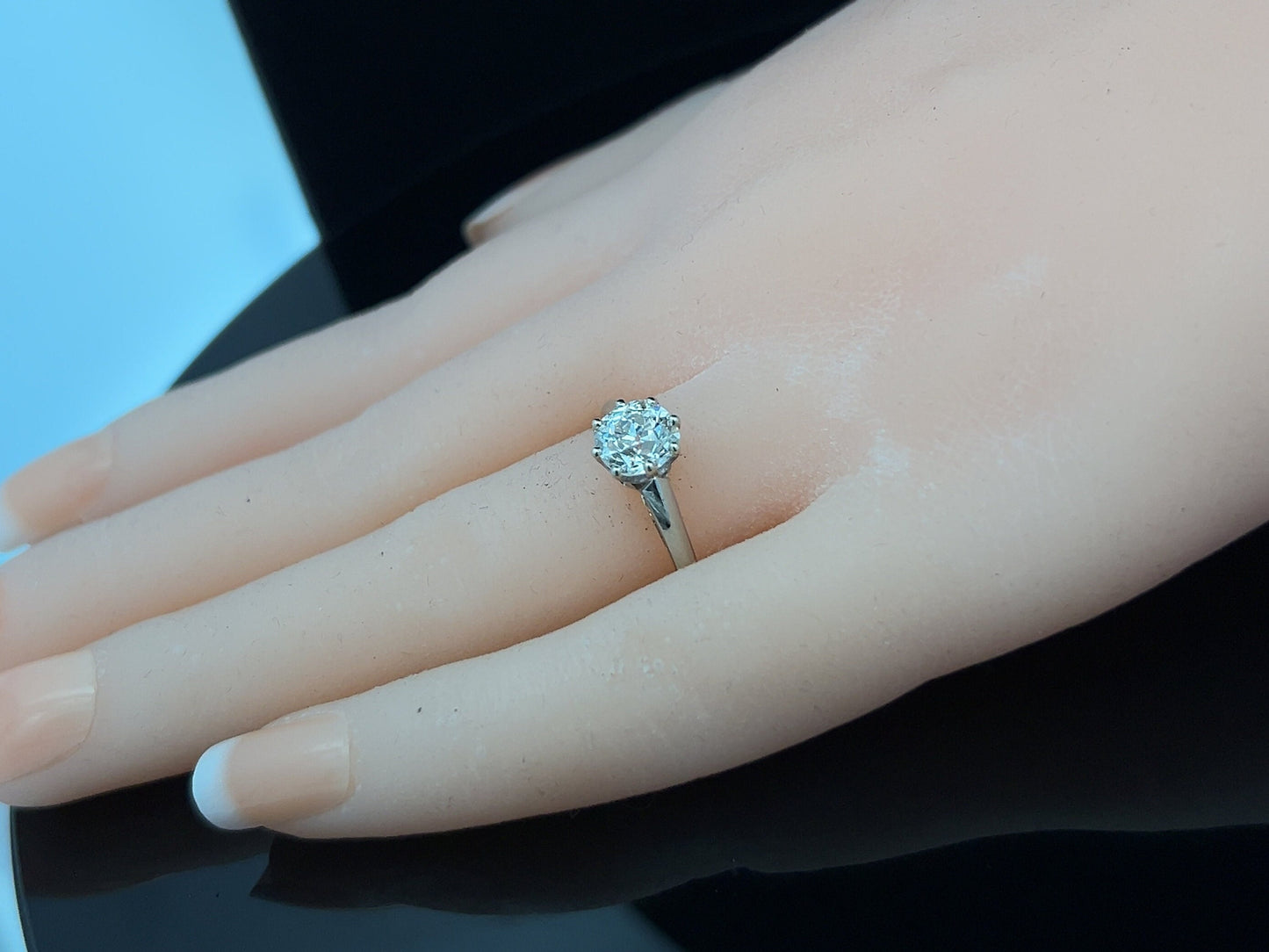 Antique Certificated Natural 1.17ct Solitaire Diamond 18ct Gold and Platinum Ring. Antique Engagement Ring. Old European Cut.