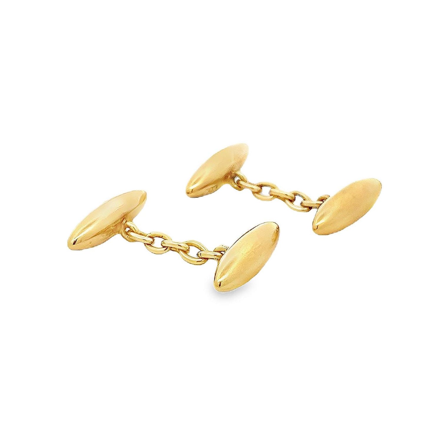 Antique Edwardian 18ct Gold Torpedo Cufflinks. Late Edwardian 18ct Gold Cufflinks. Circa 1920