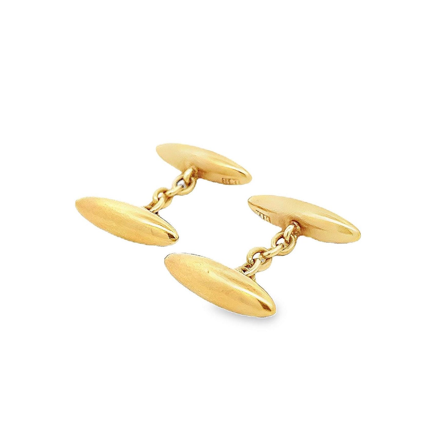 Antique Edwardian 18ct Gold Torpedo Cufflinks. Late Edwardian 18ct Gold Cufflinks. Circa 1920