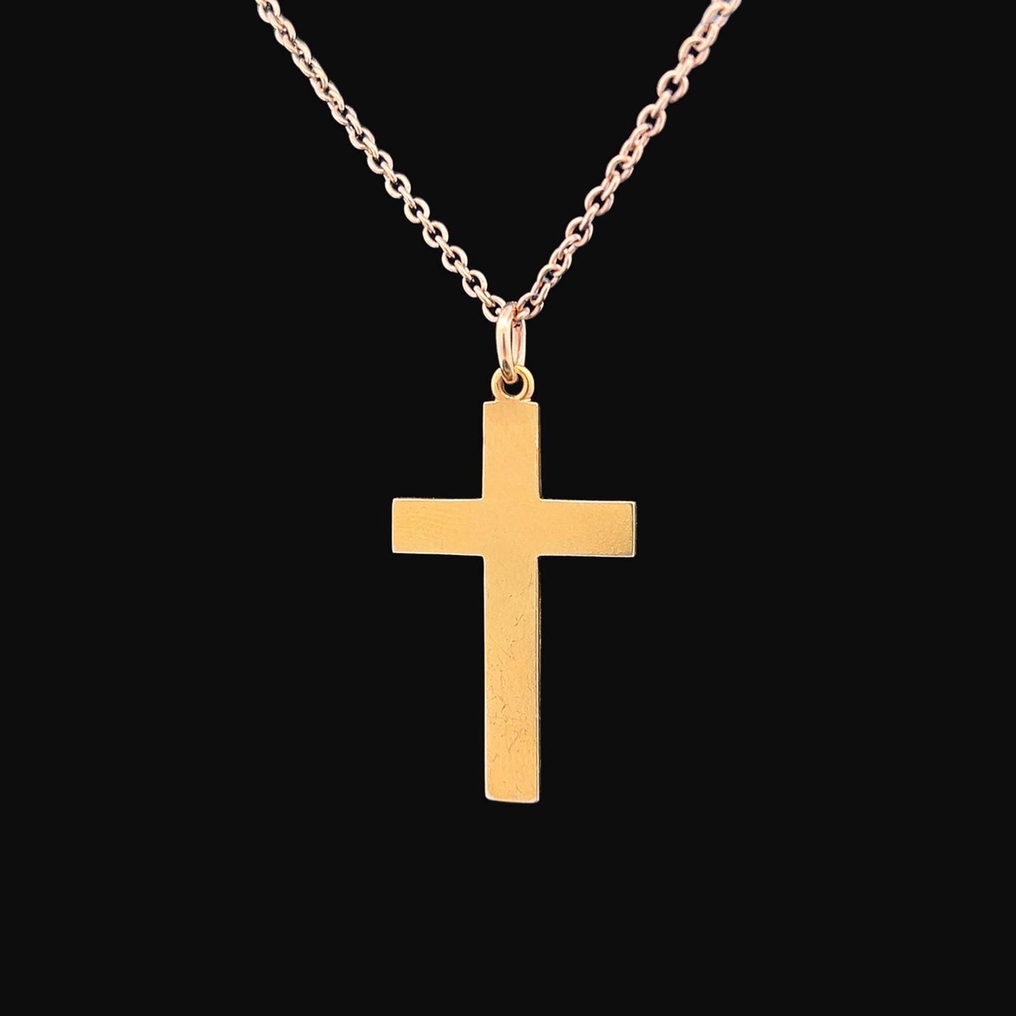 Antique Edwardian 15ct Gold Cross by Alabaster & Wilson. English Circa 1903.