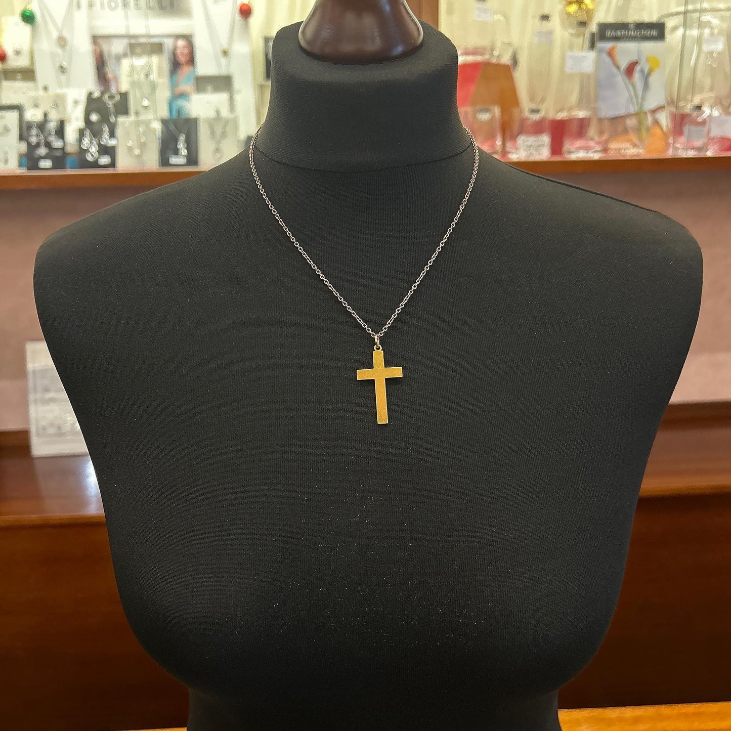 Antique Edwardian 15ct Gold Cross by Alabaster & Wilson. English Circa 1903.