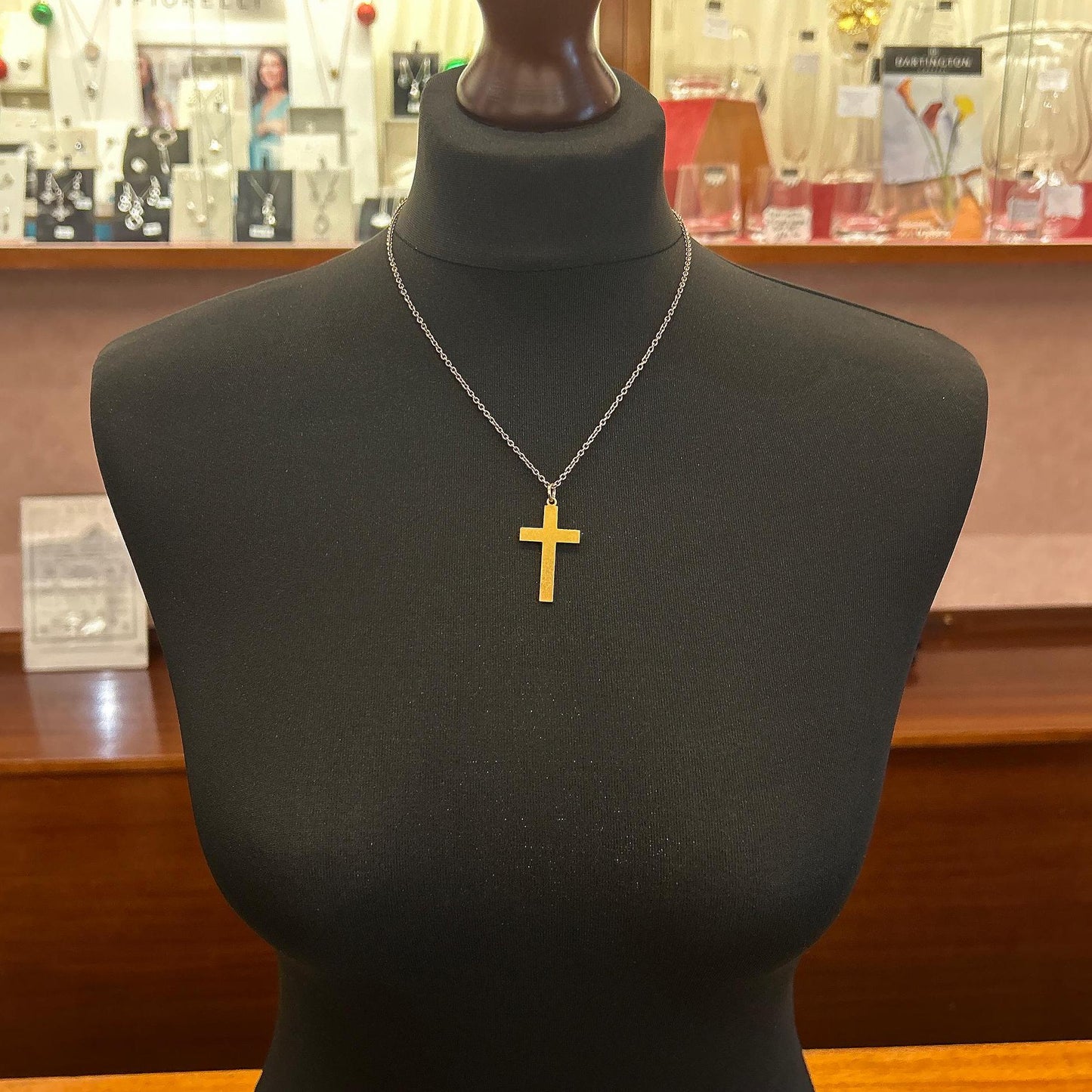 Antique Edwardian 15ct Gold Cross by Alabaster & Wilson. English Circa 1903.