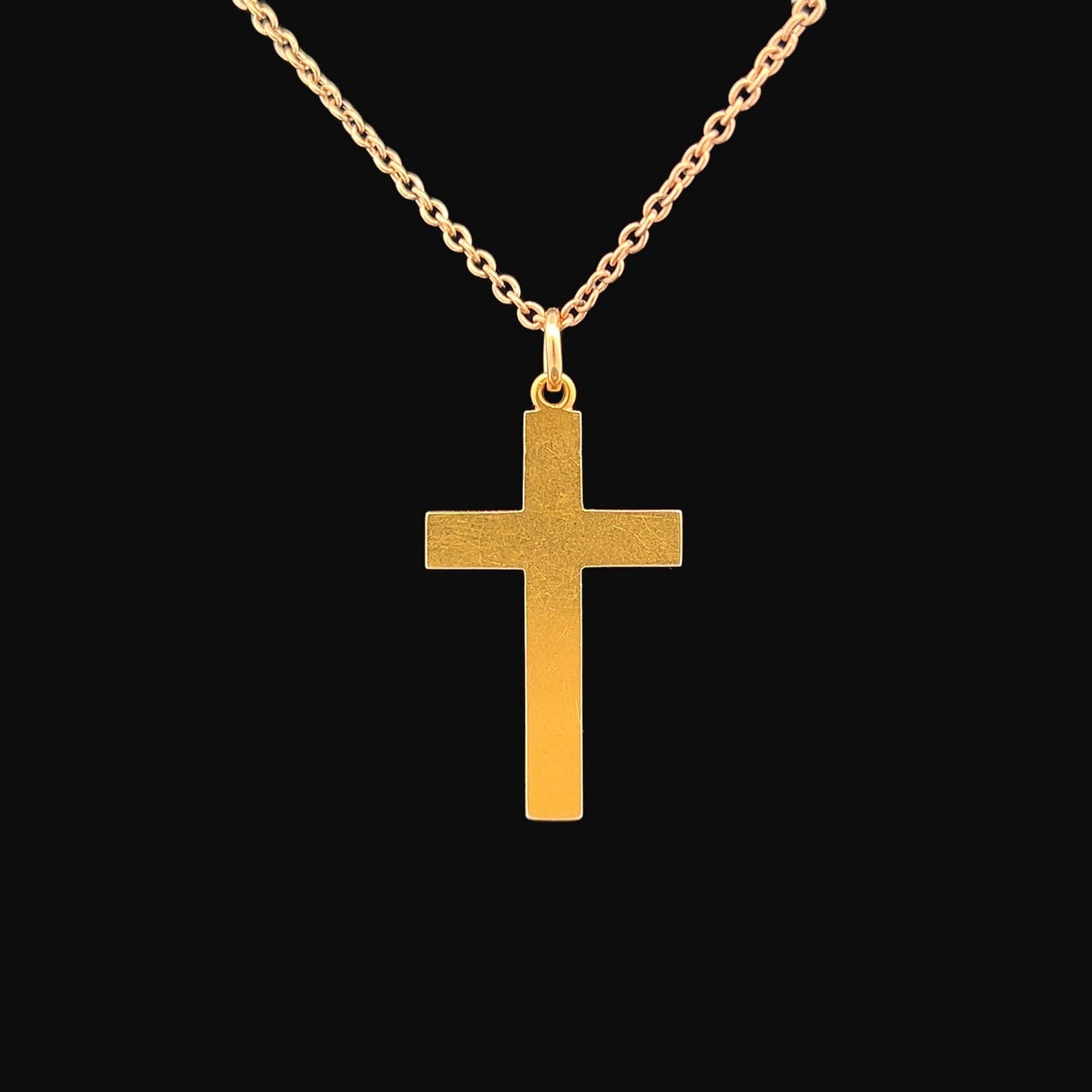 Antique Edwardian 15ct Gold Cross by Alabaster & Wilson. English Circa 1903.