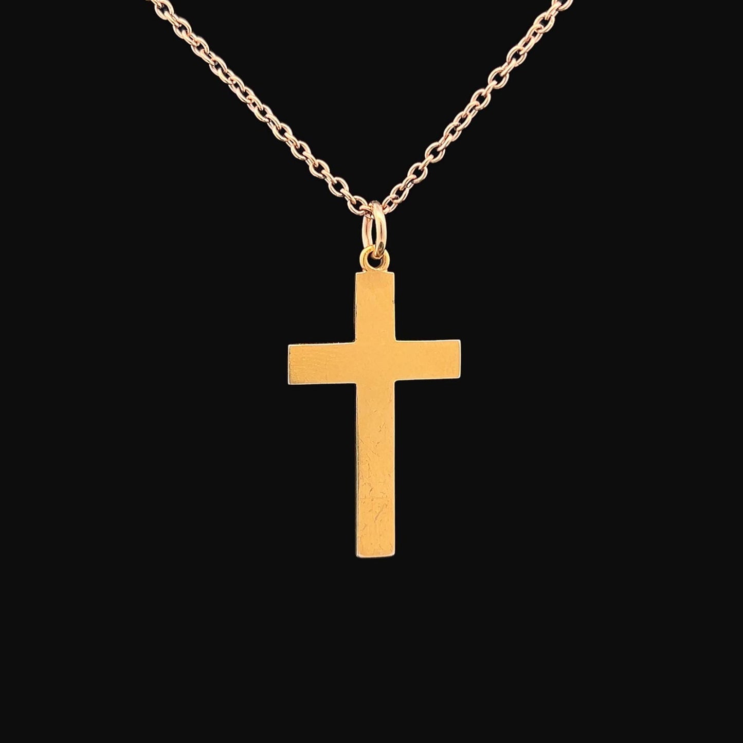 Antique Edwardian 15ct Gold Cross by Alabaster & Wilson. English Circa 1903.