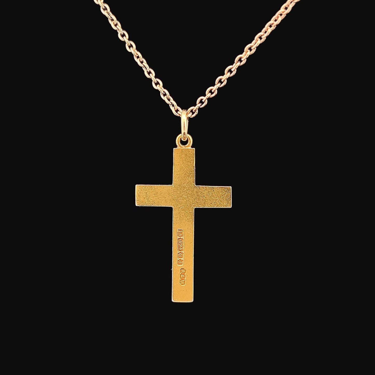 Antique Edwardian 15ct Gold Cross by Alabaster & Wilson. English Circa 1903.