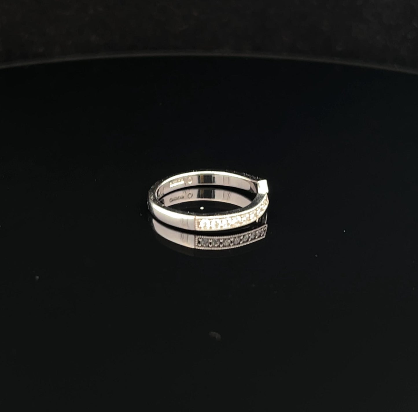 18ct White Gold Natural Diamond 'Daisy Cluster' Ring and 18ct Half Eternity/ Wedding Ring. Bridal Set. 0.75ct & 0.23ct. Pre-Owned Bargain.
