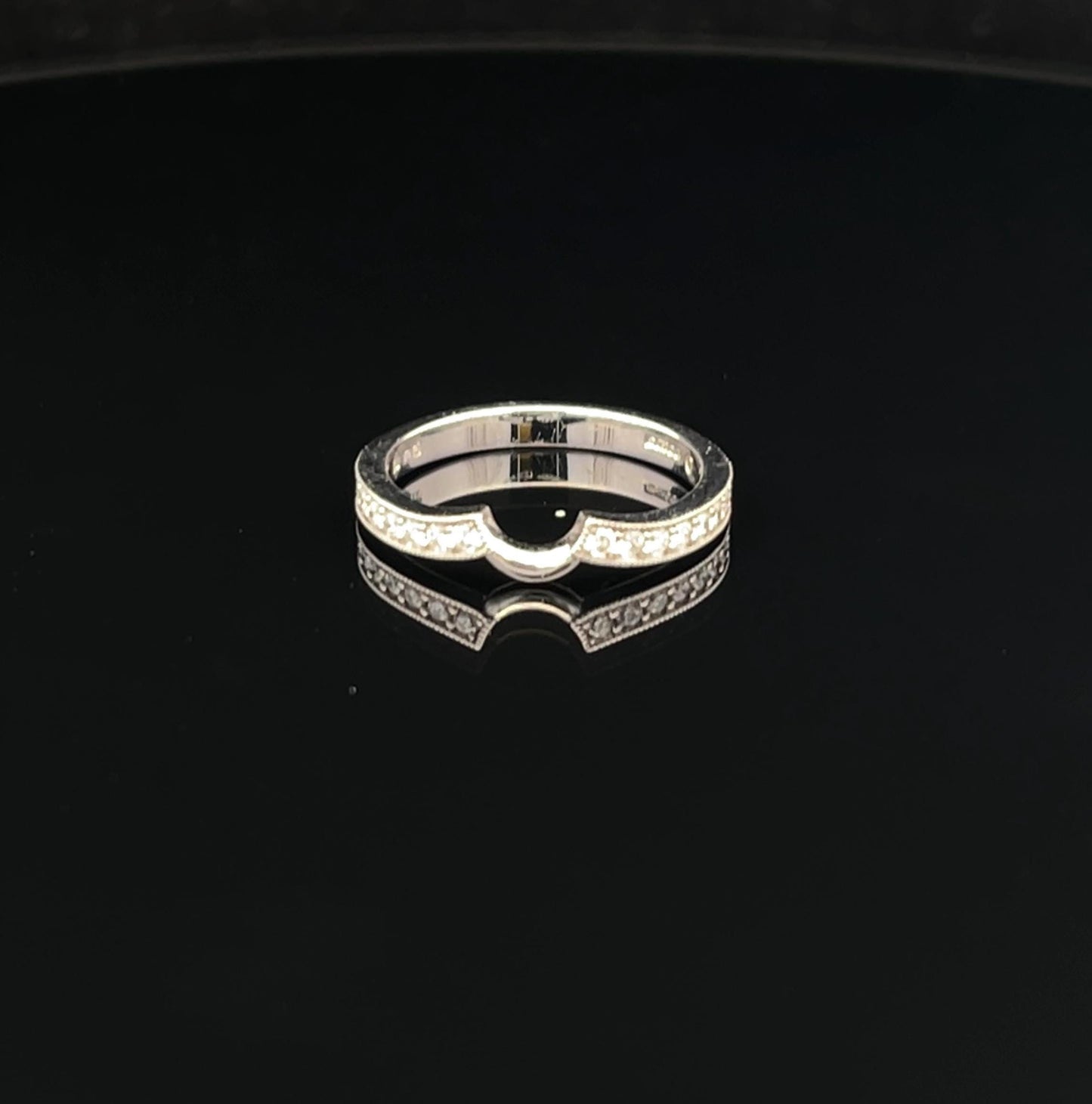 18ct White Gold Natural Diamond 'Daisy Cluster' Ring and 18ct Half Eternity/ Wedding Ring. Bridal Set. 0.75ct & 0.23ct. Pre-Owned Bargain.