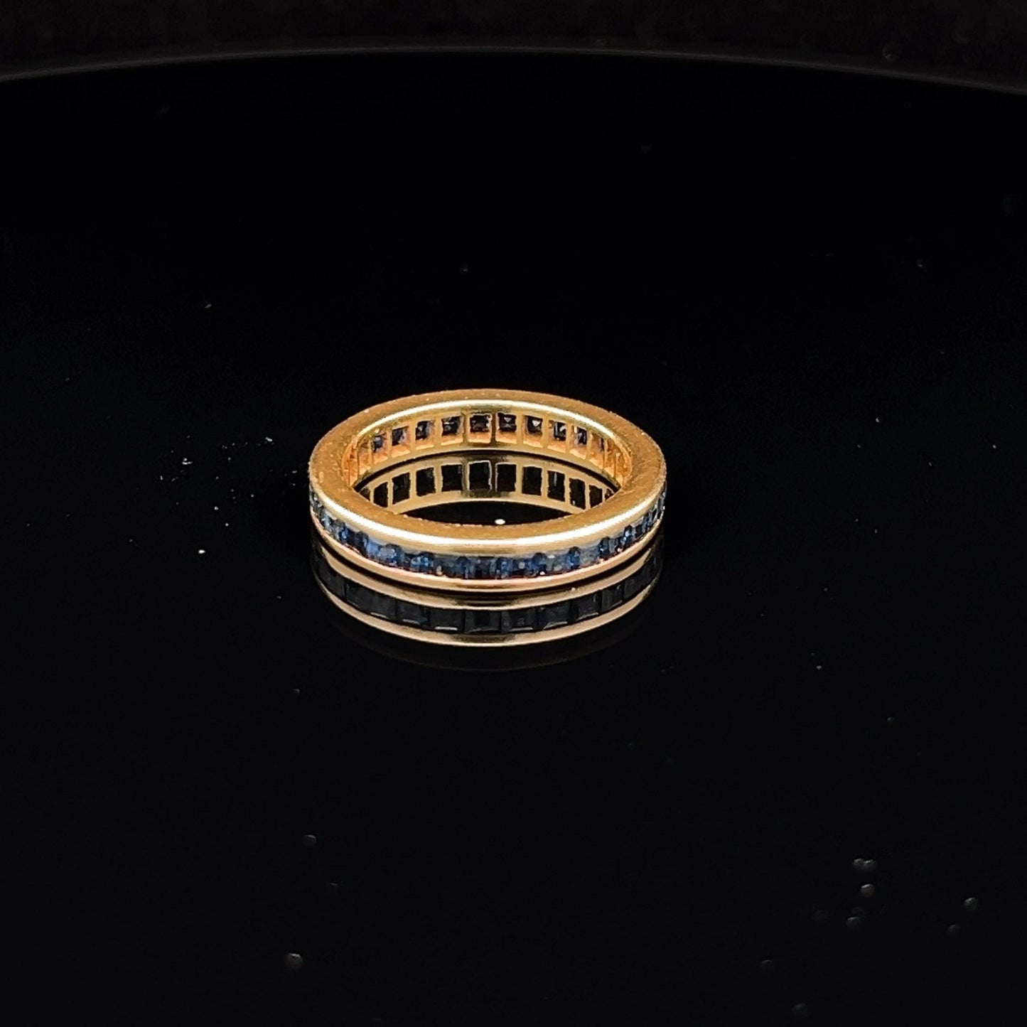 18ct Yellow Gold Calibre Sapphire Full Eternity Ring, K (UK) 5.5 (U.S.)