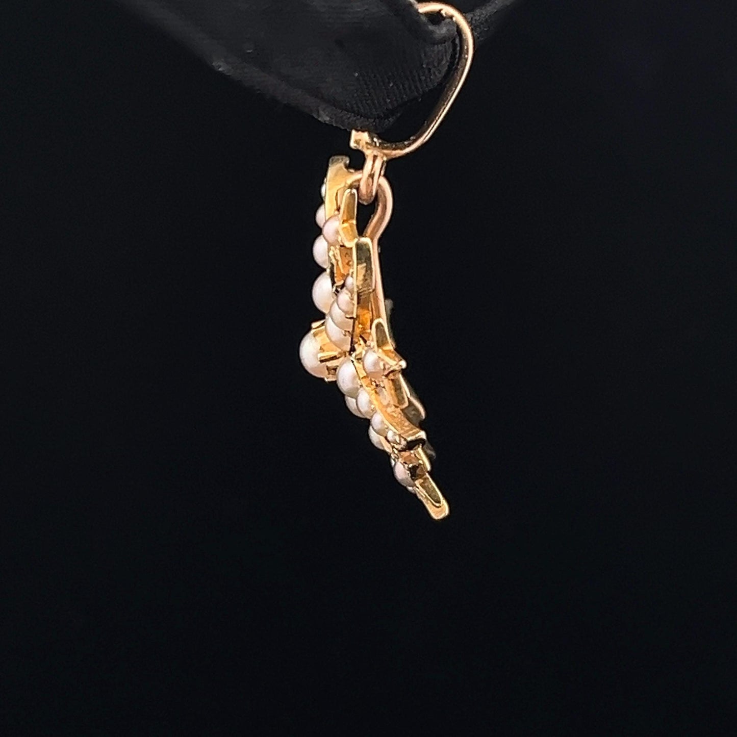 Antique 15ct Gold Natural Split Pearl Star Pendant Circa 1900. Smaller Sweet Size. (Chain Not Included)
