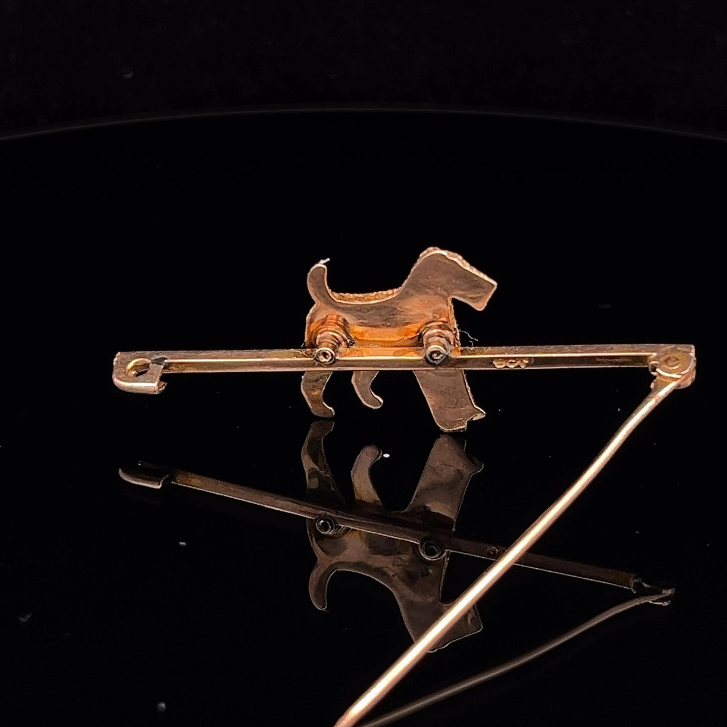 Antique Edwardian 9ct Dog Brooch. Superb Quality. Fine Detail, Terrier, Schnauzer