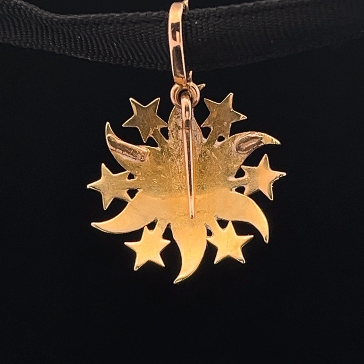 Antique 15ct Gold Natural Split Pearl Star Pendant Circa 1900. Smaller Sweet Size. (Chain Not Included)