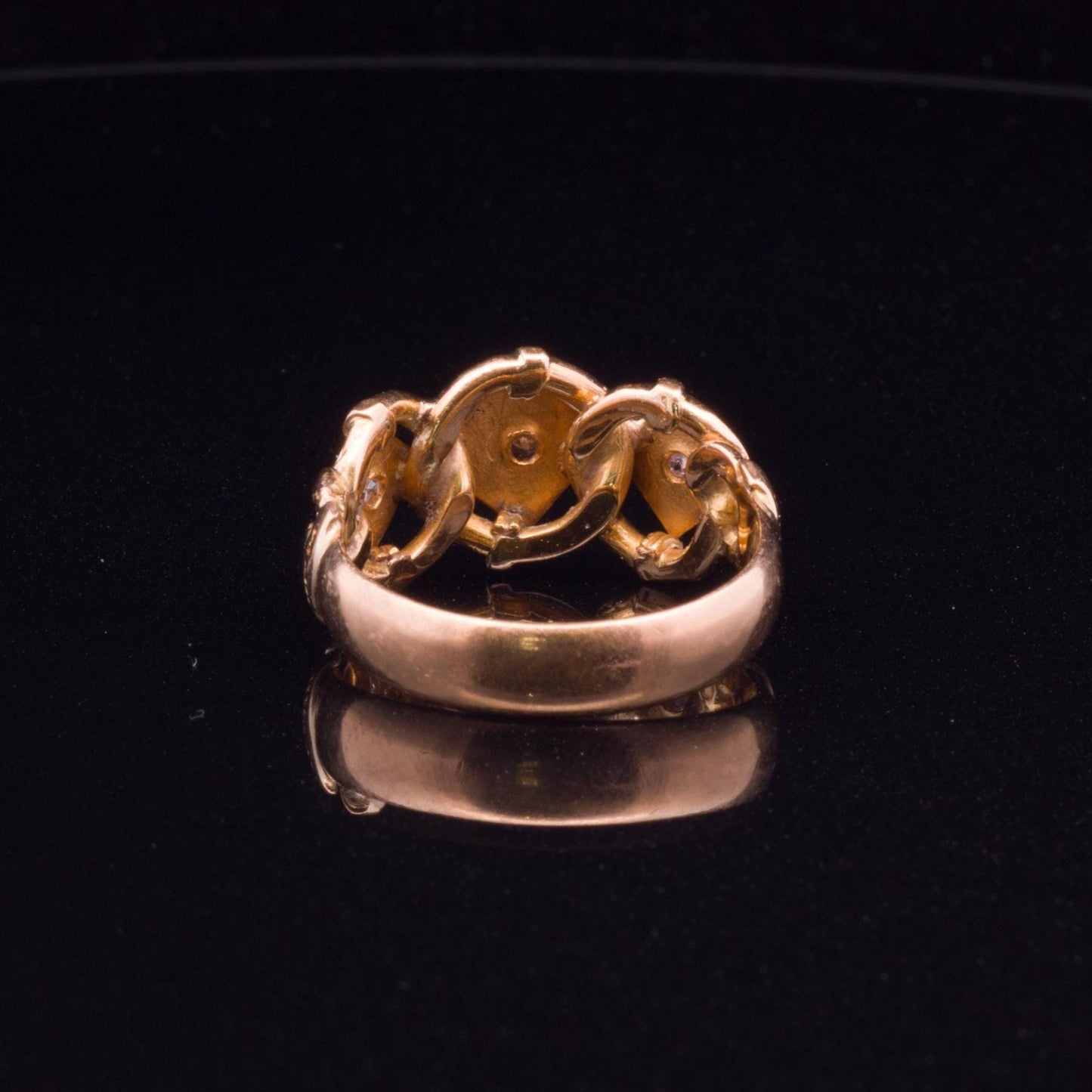 Antique 18ct Gypsy Knot Ring. Hallmarked London 1919. Rare 'triple Knot' Example. Trilogy Ring.
