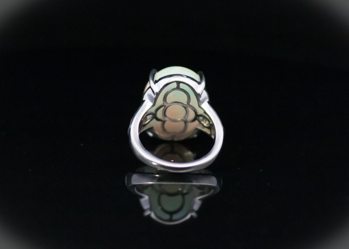 Vintage Platinum, Large 12 Carat Opal & Baguette Diamonds Ring. Superb Heavy Mount.
